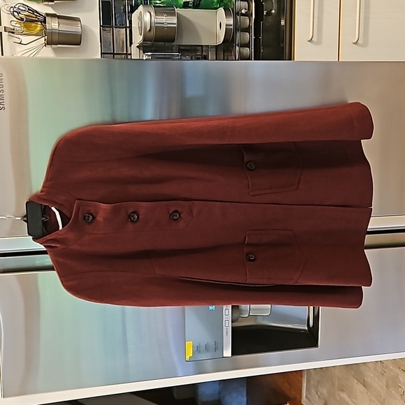 💕TRINA TURK💕 Parker Cape ~ Knit Melton Cab Frank Medium M NWT - Picture 7 of 15